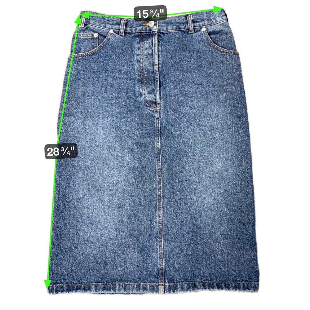 Dries‎ Van Noten Denim Midi Skirt EU 38 | Raw Seam Detail | 100% Cotton - Picture 9 of 9